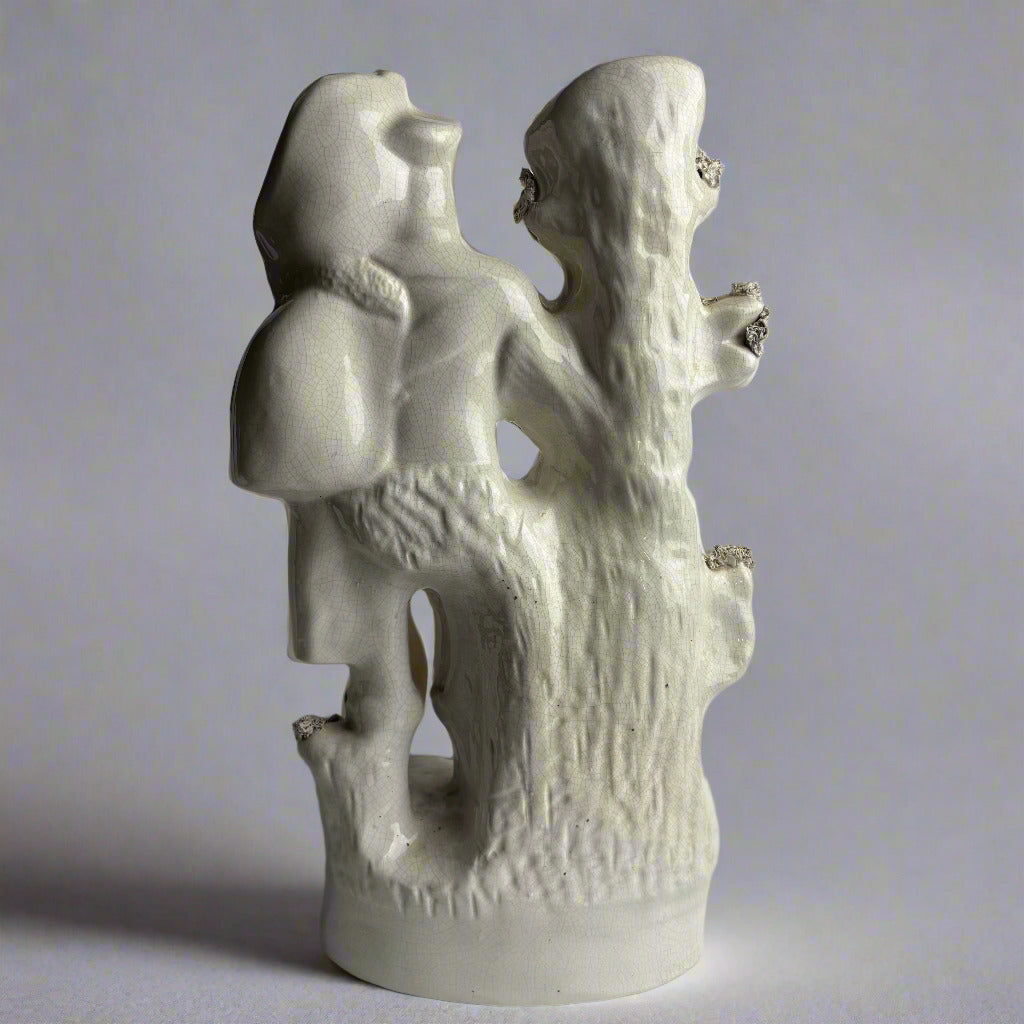 Victorian Staffordshire Spill Vase – Highland Hunter with Hound, c. 1860