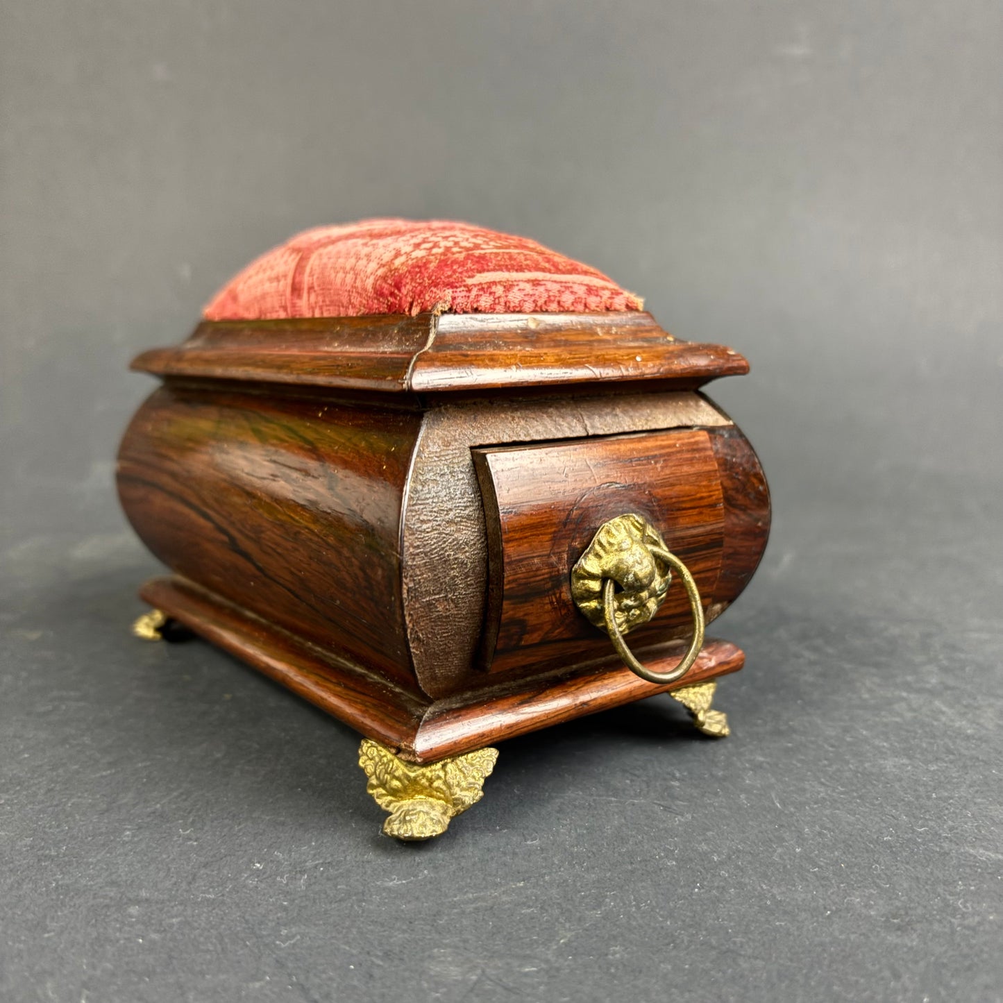 Victorian Sewing Cushion / Pin Cushion with Drawer