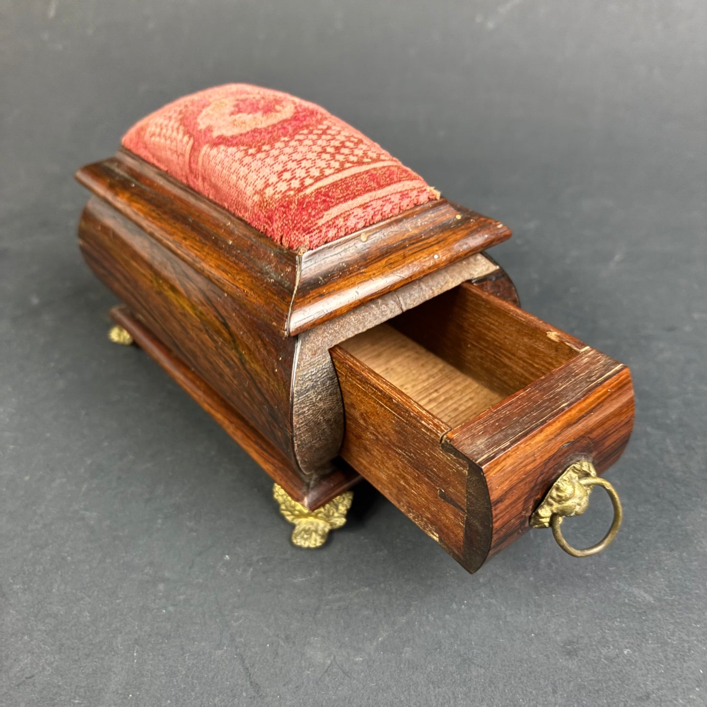 Victorian Sewing Cushion / Pin Cushion with Drawer