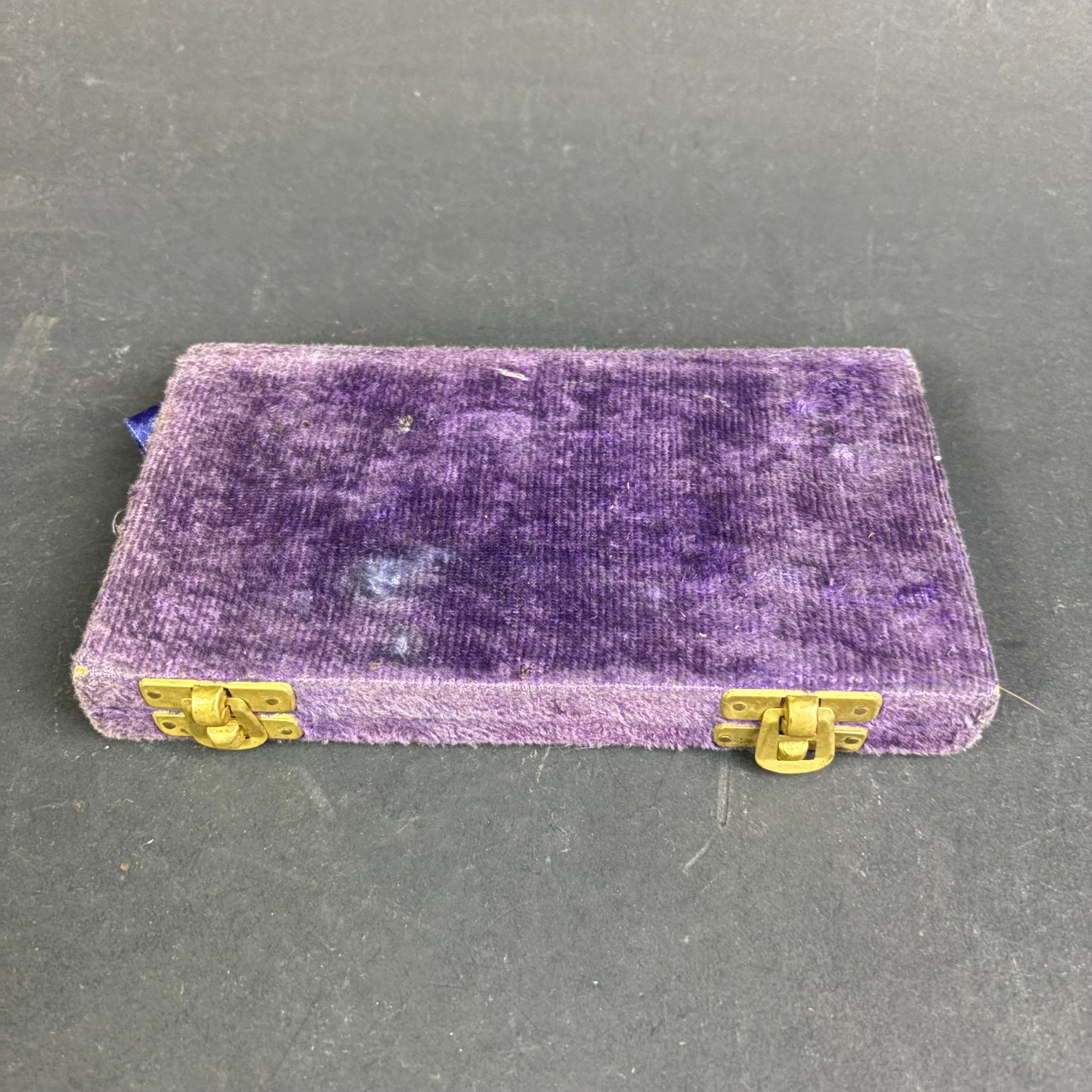 Antique Portable Brass Balance Scale in Original Velvet Case