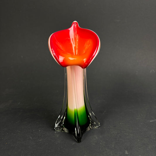 Vintage Jack-in-the-Pulpit Art Glass Vase