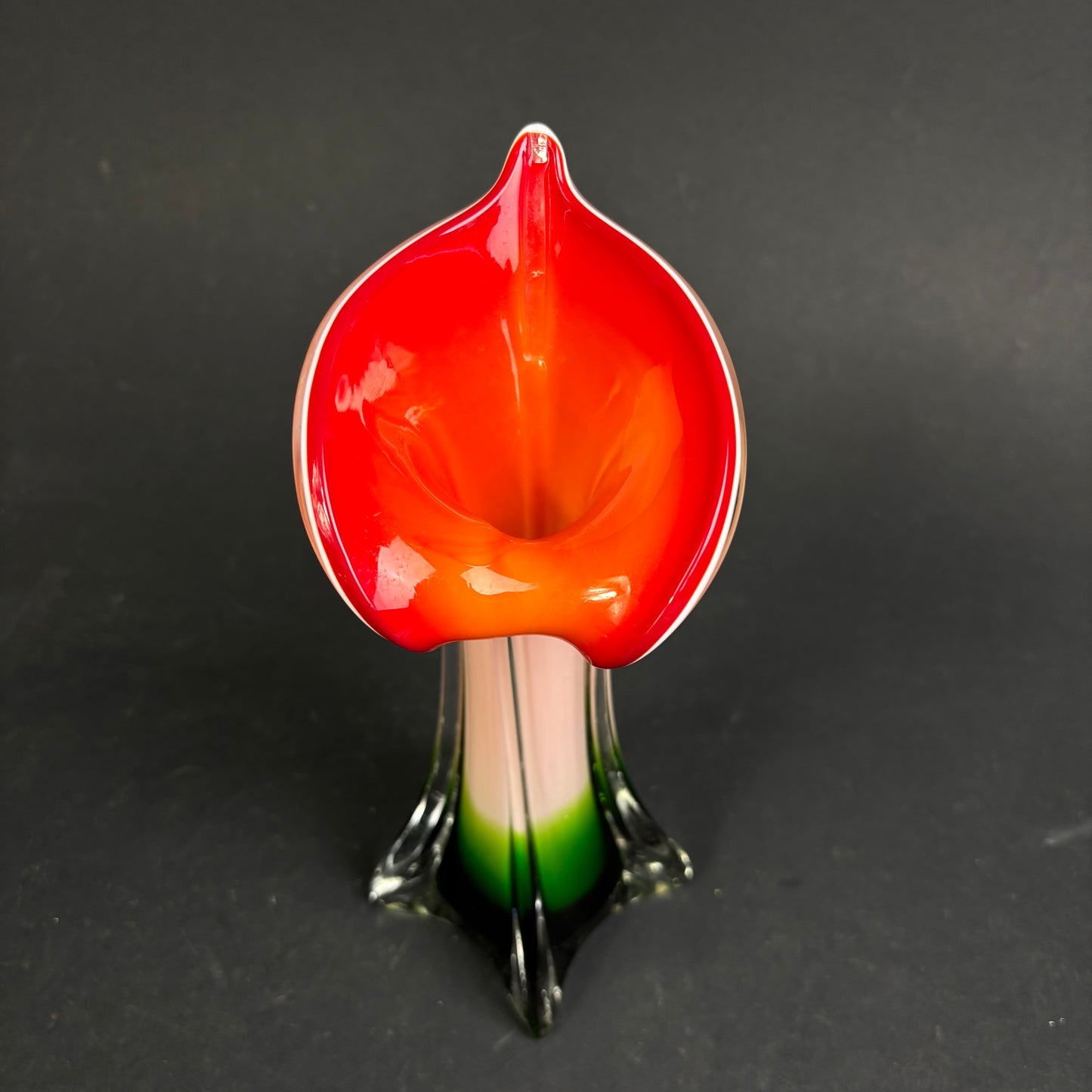 Vintage Jack-in-the-Pulpit Art Glass Vase