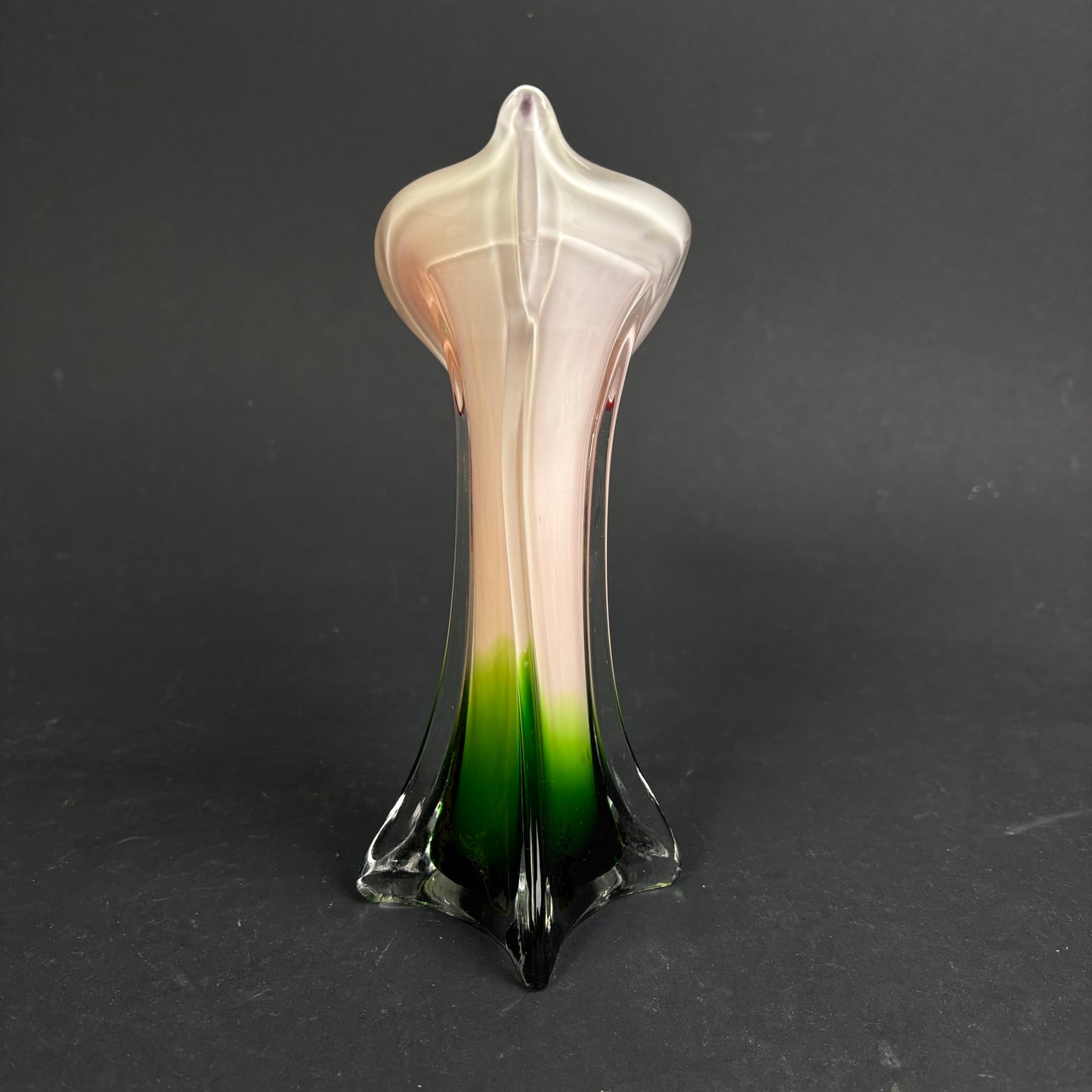 Vintage Jack-in-the-Pulpit Art Glass Vase