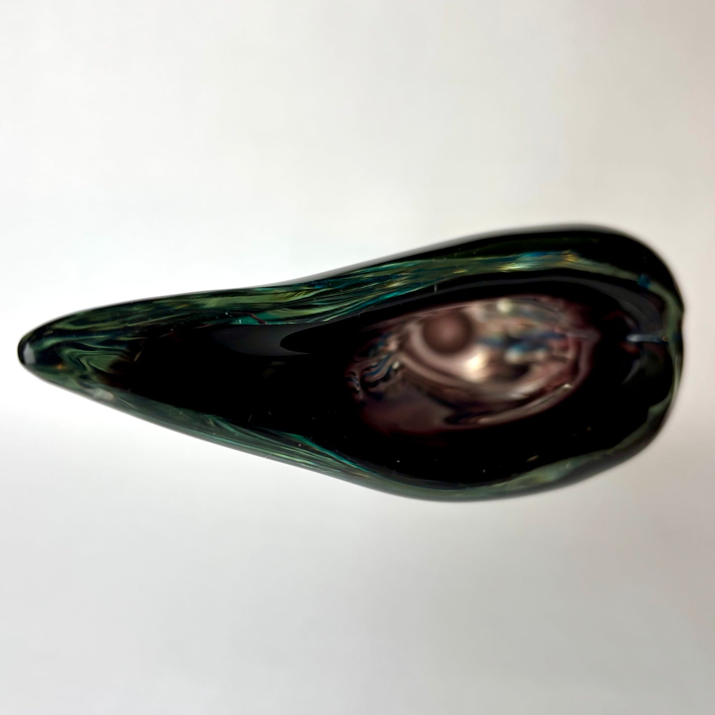 Mid-Century Art Glass Vase — Sculptural Sommerso Form