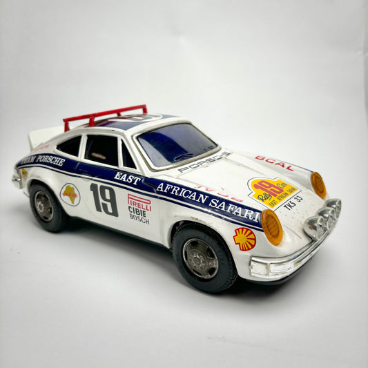 Battery operated Tin Rally Porsche