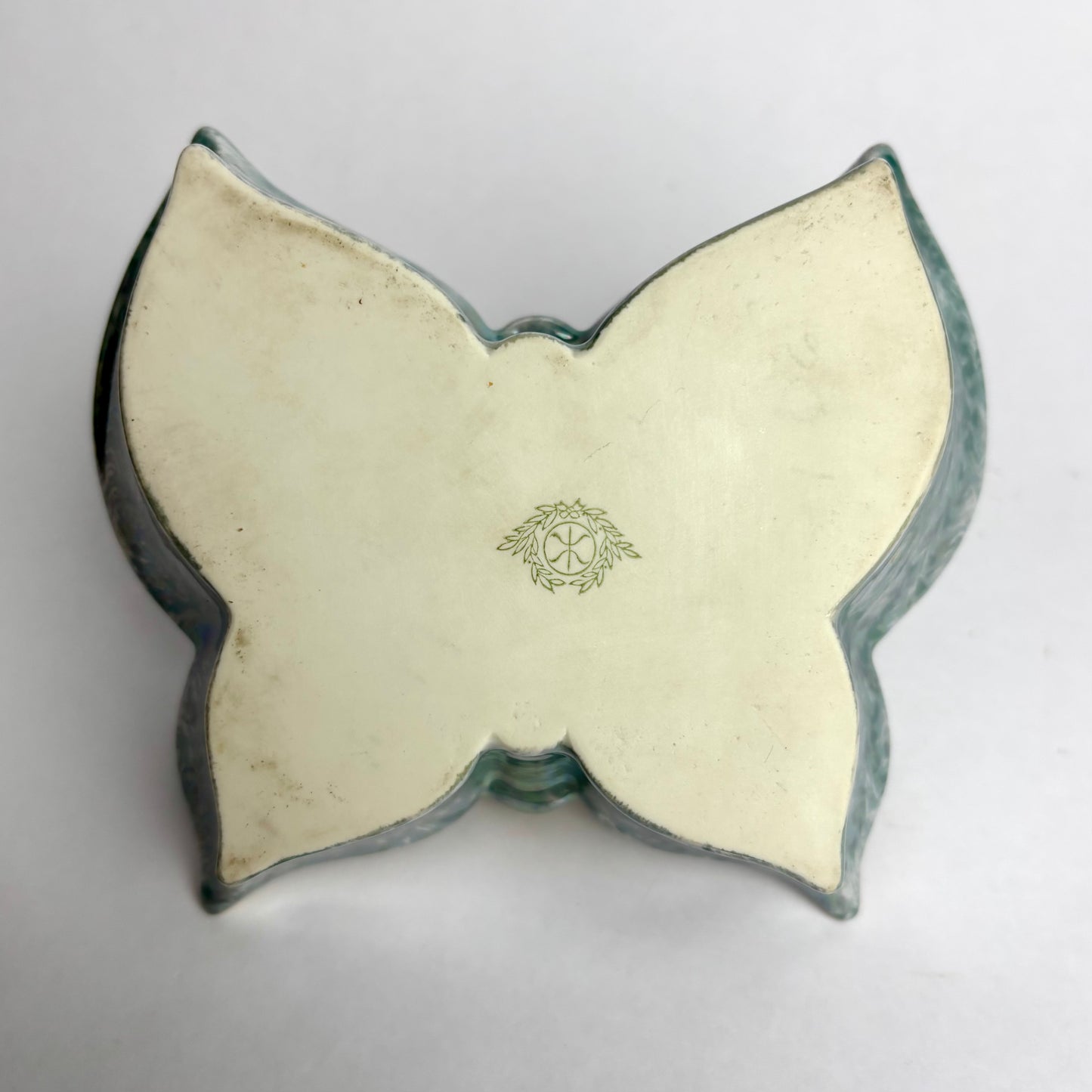Art Deco Porcelain Butterfly Dish with Handle