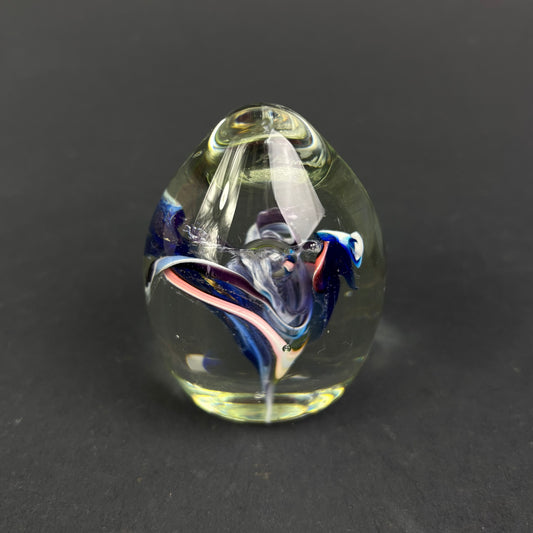 Signed P. Reynolds '96 Studio Art Glass Paperweight