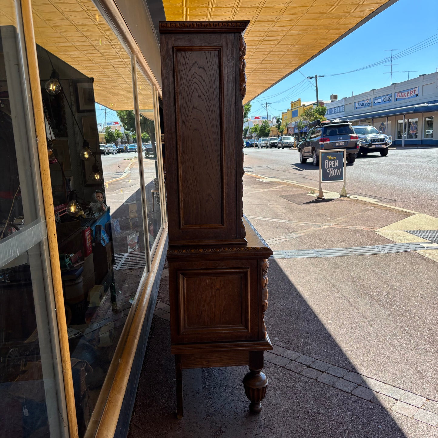 Flemish Oak Glazed Display Cabinet