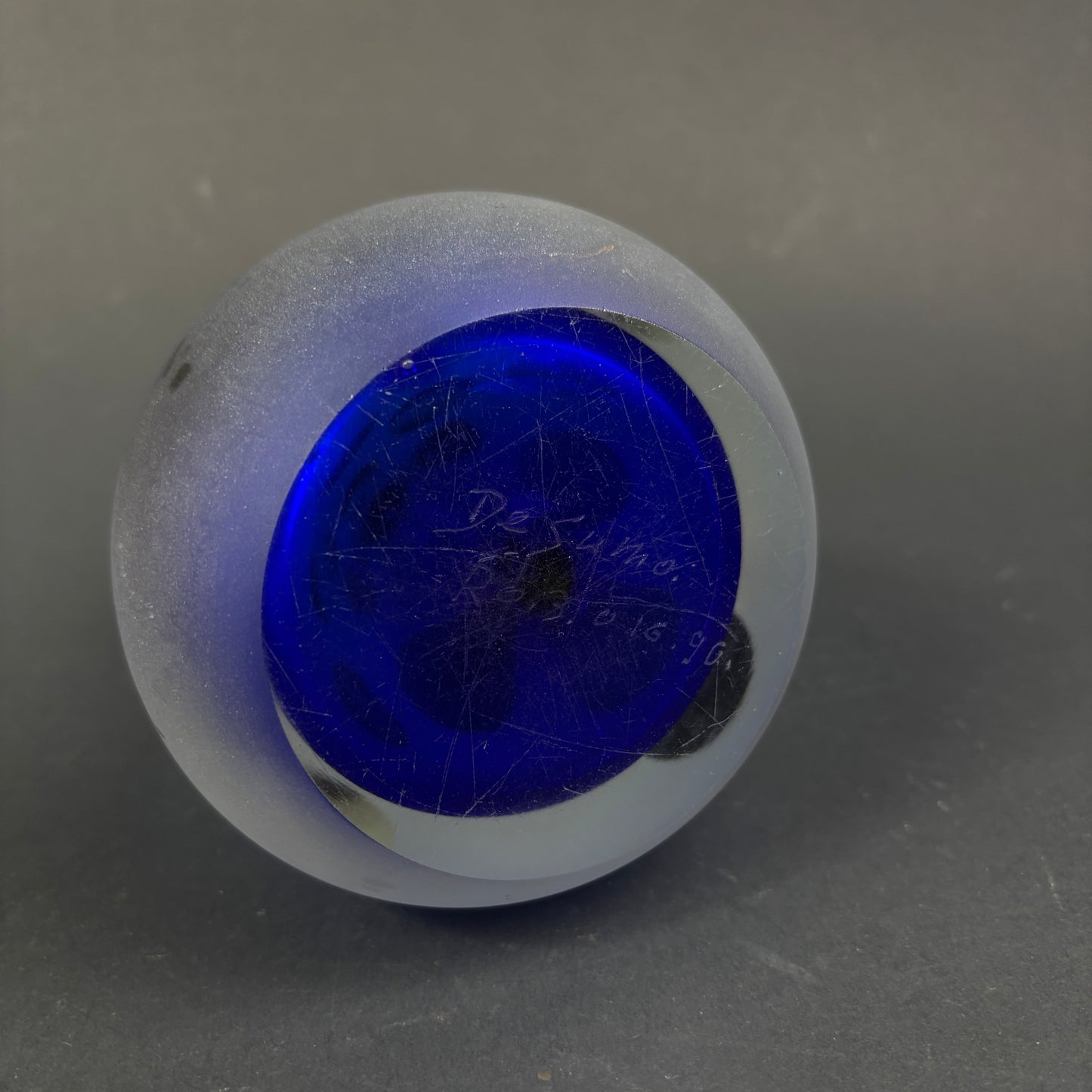 Signed De Simo RG.3.016.90 Italian Art Glass Sculpture c.1990