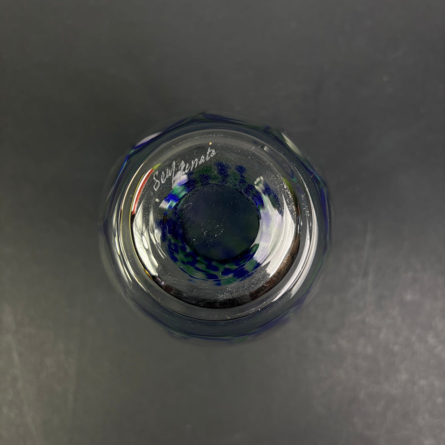 Vintage SEA Glasbruk Art Glass Vase – Björn Ramel, Sweden
