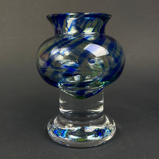Vintage SEA Glasbruk Art Glass Vase – Björn Ramel, Sweden c.1970s