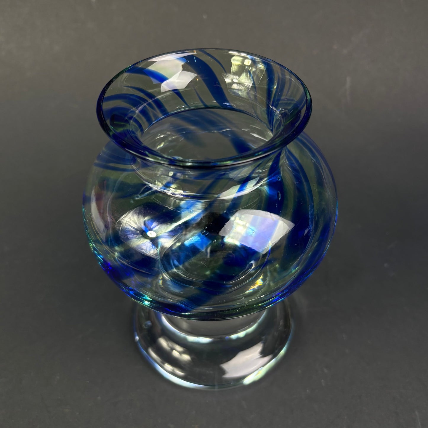 Vintage SEA Glasbruk Art Glass Vase – Björn Ramel, Sweden c.1970s