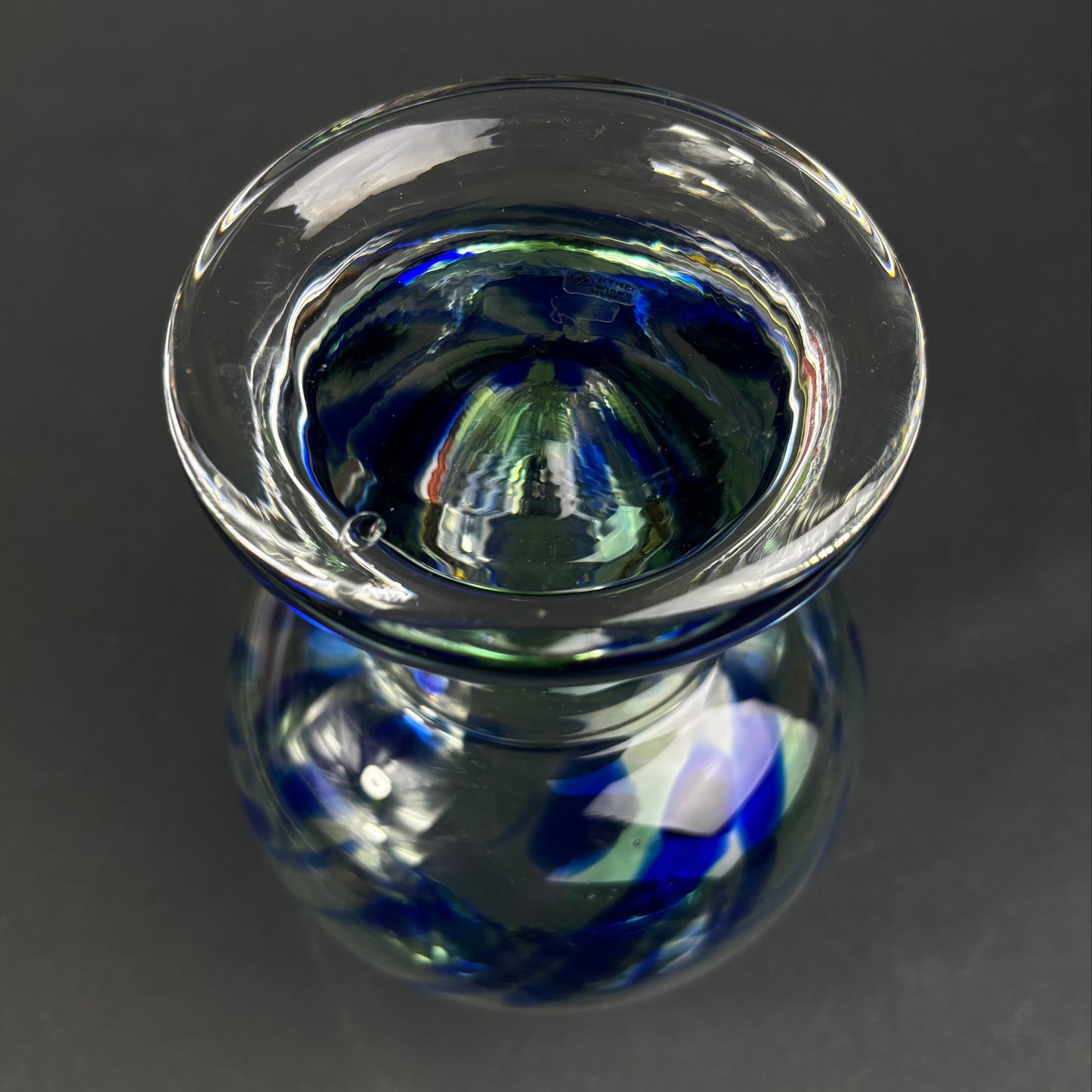 Vintage SEA Glasbruk Art Glass Vase – Björn Ramel, Sweden c.1970s