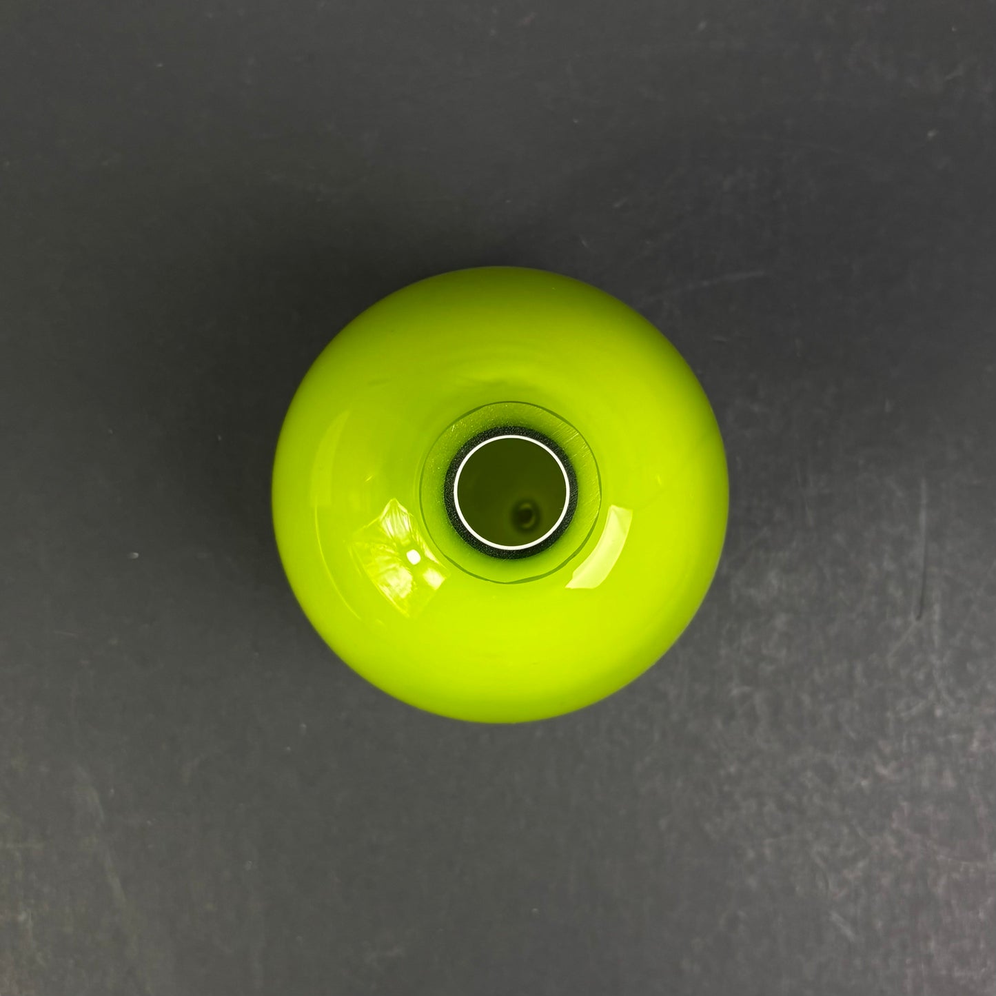 Contemporary Lime Green Cased Glass Globe Vase