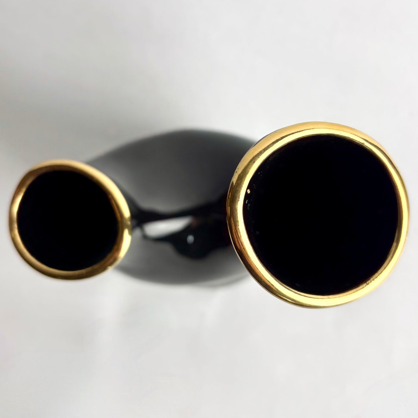 Wembley Ware Black & Gold Branch Vase – Mid-Century Australian Pottery