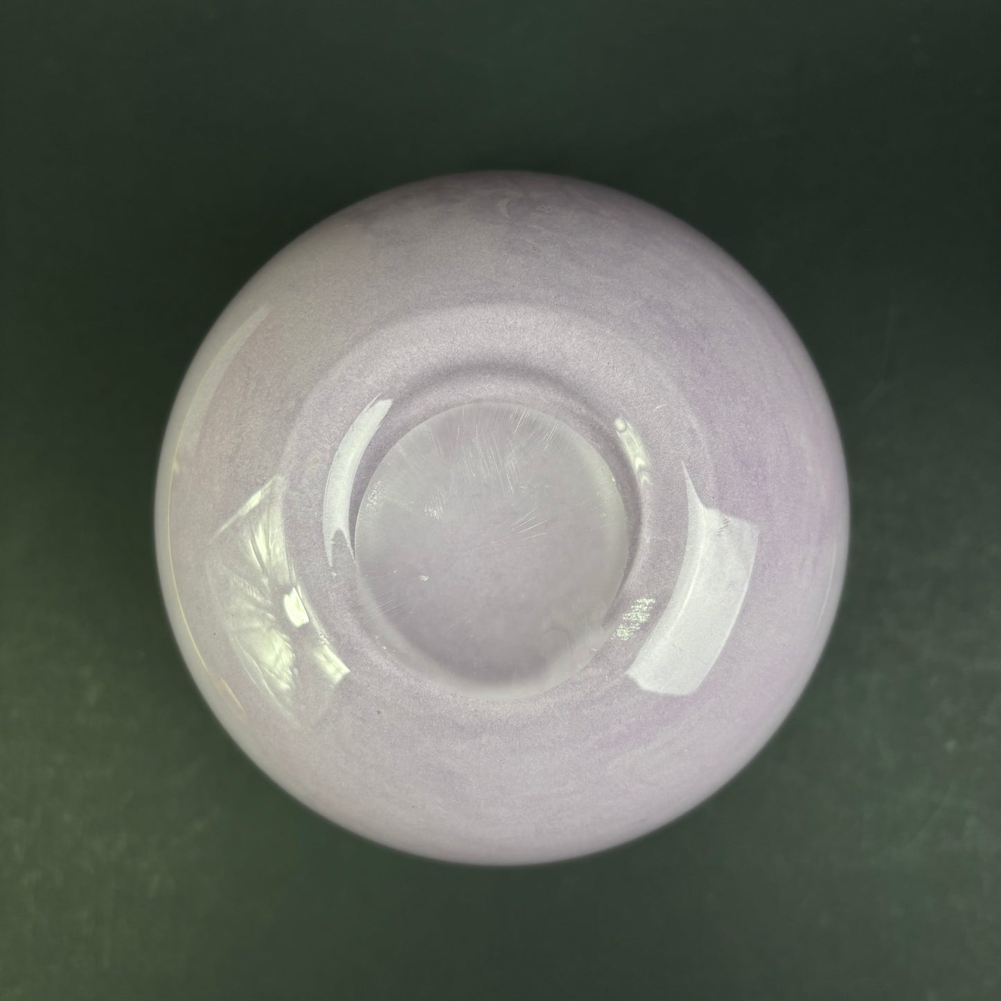 Large Hand-Blown Pink Art Glass Ruffle Vase
