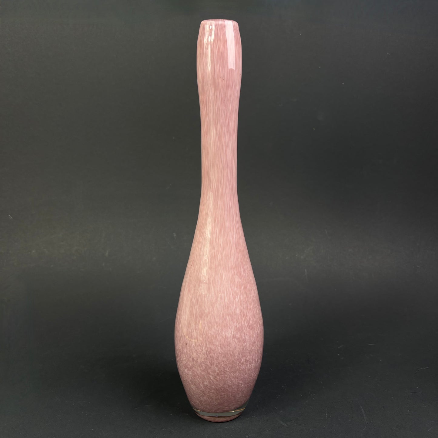 Vintage Pink Art Glass Bottle Vase
