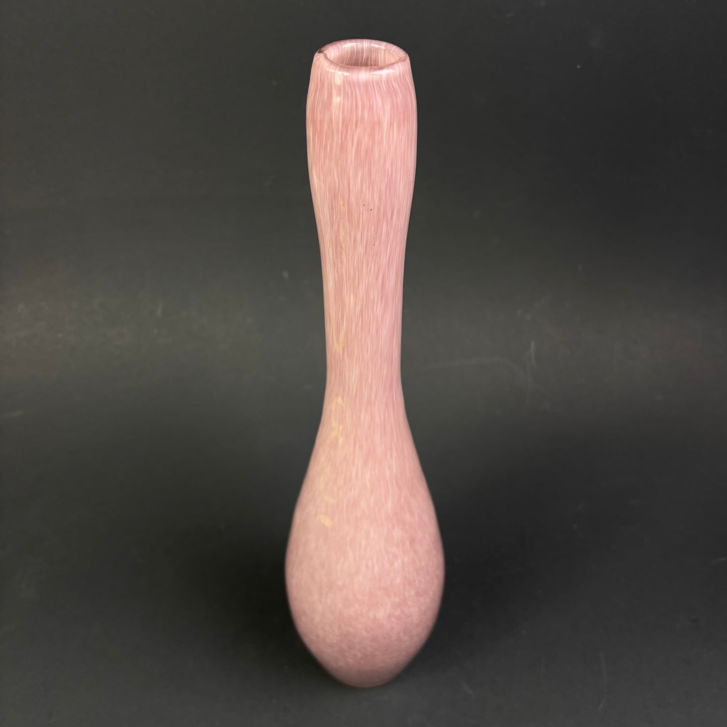Vintage Pink Art Glass Bottle Vase