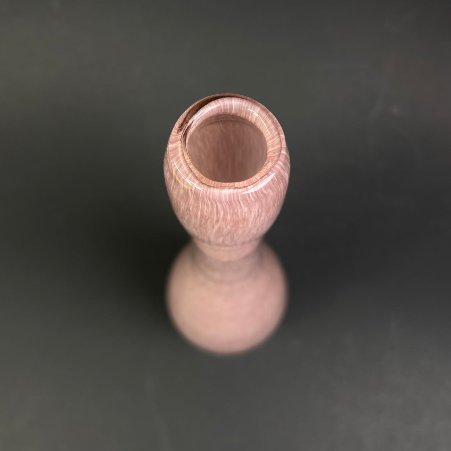 Vintage Pink Art Glass Bottle Vase