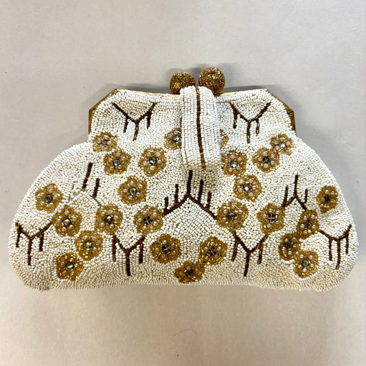 Vintage Belgian Hand-Beaded Evening Bag
