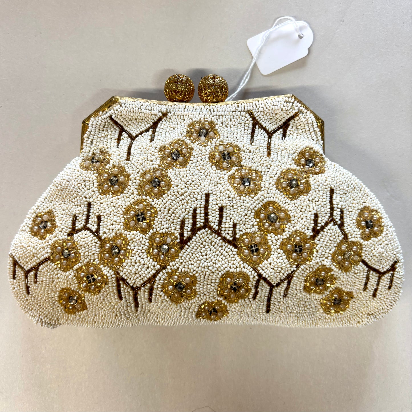 Vintage Belgian Hand-Beaded Evening Bag