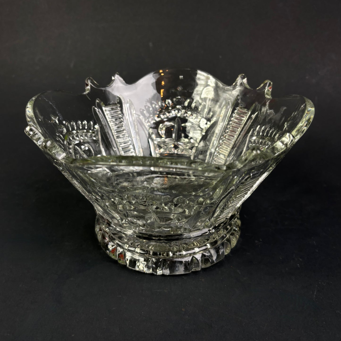 Vintage c.1920–1935 Pressed Glass Fruit Bowl