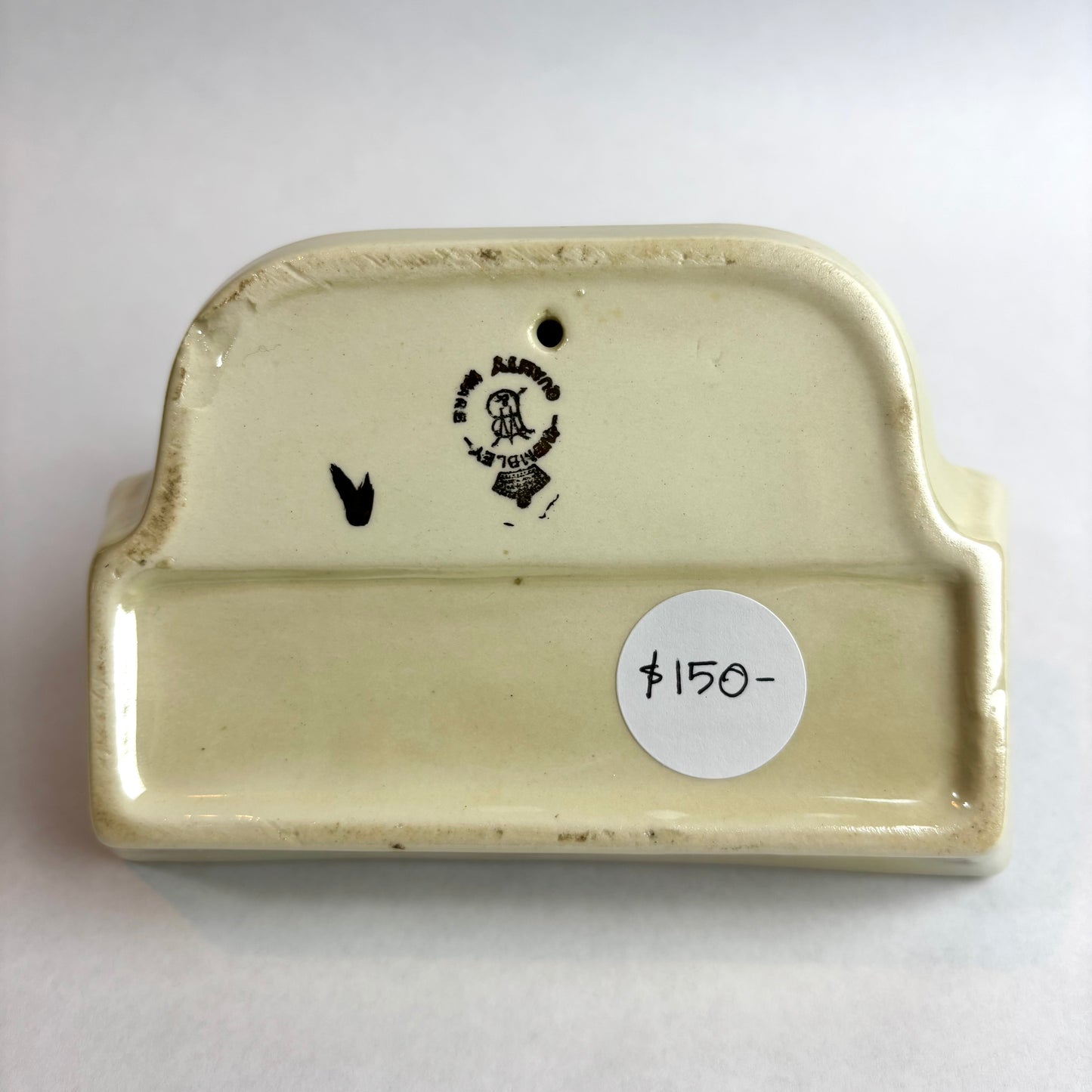 Wembley Ware Trough Ashtray with Bull – Gold Lustre