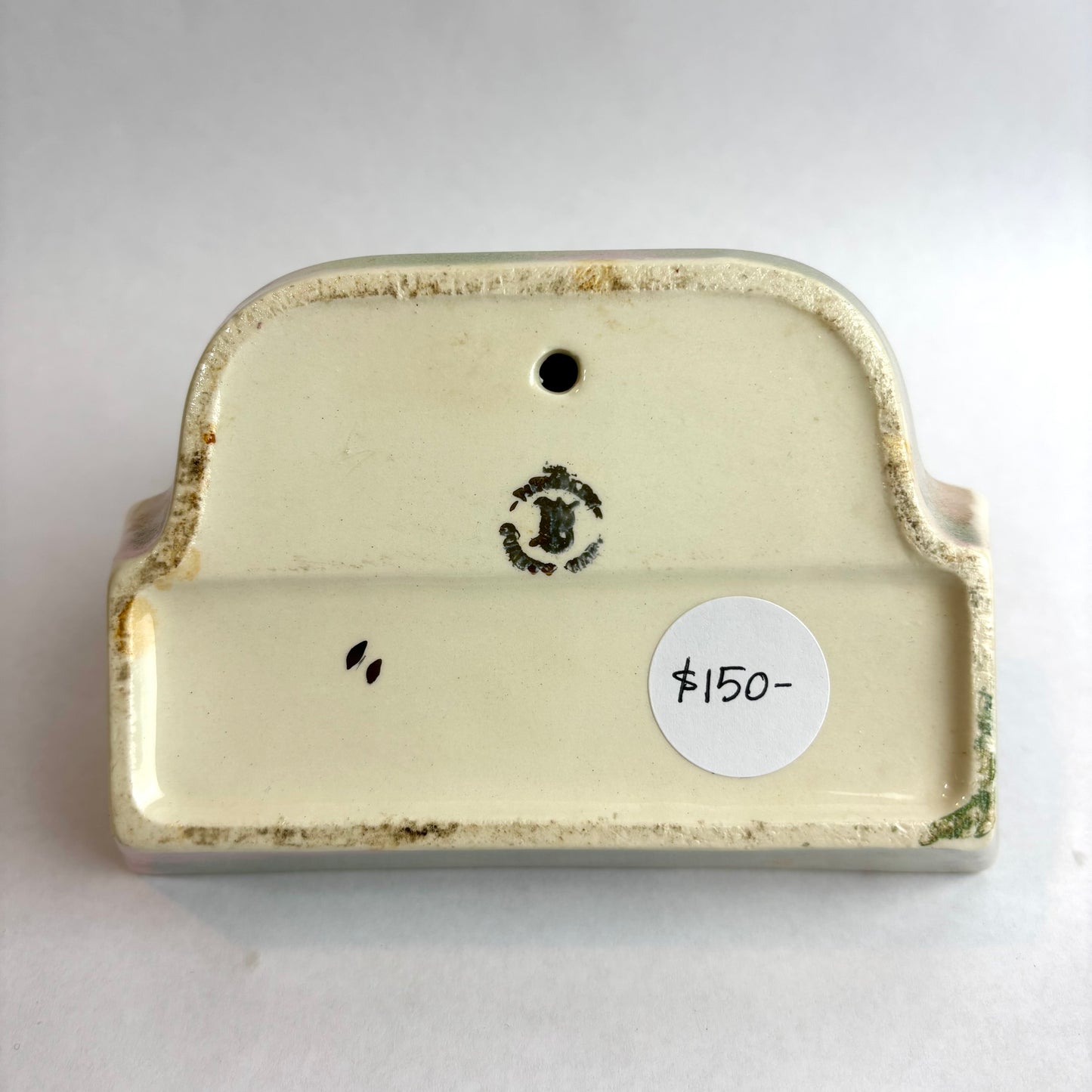 Wembley Ware Trough Ashtray with Bull – Tan Glaze