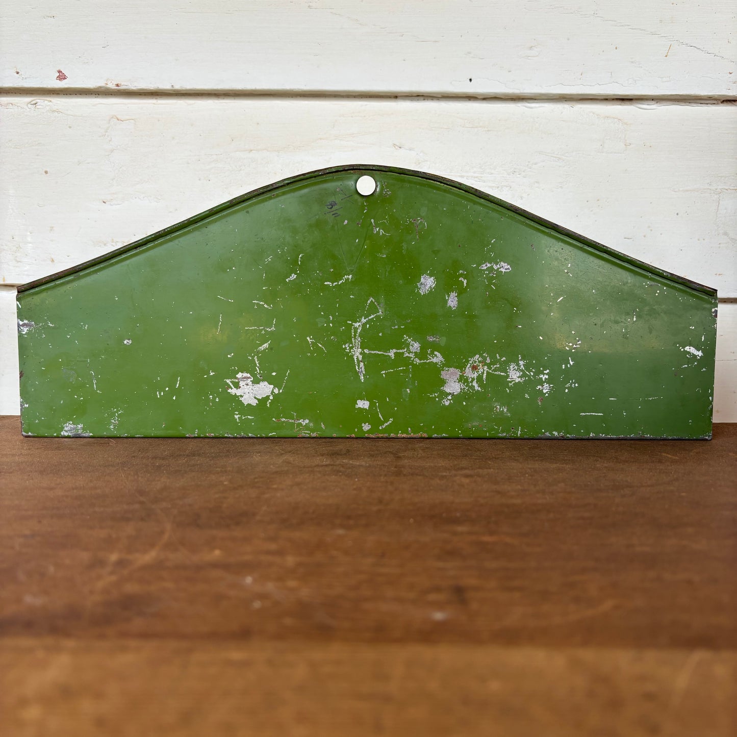 Vintage Green Tin Spice Rack with Canisters