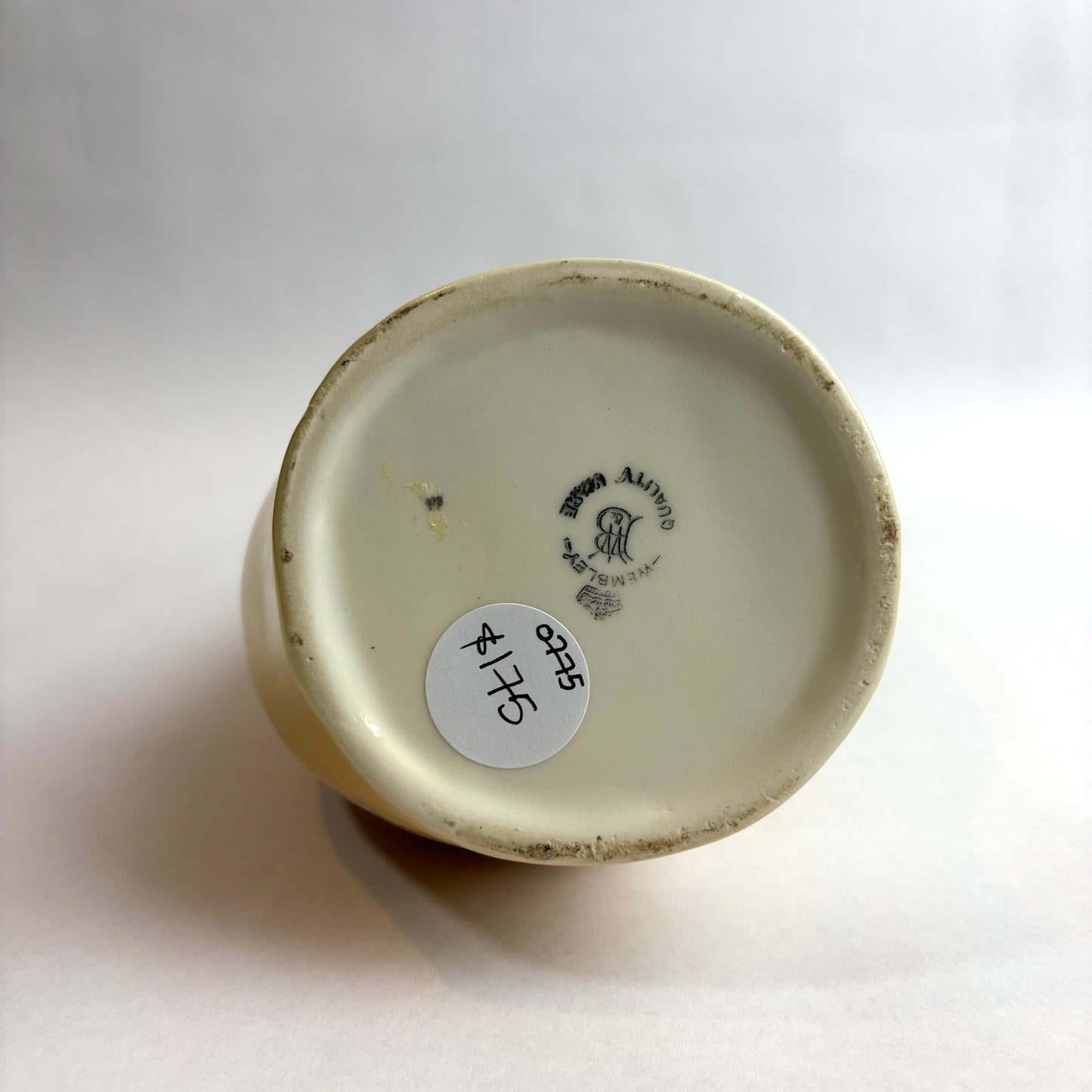 Wembley Ware Branch Vase – Green & Tan Lustre