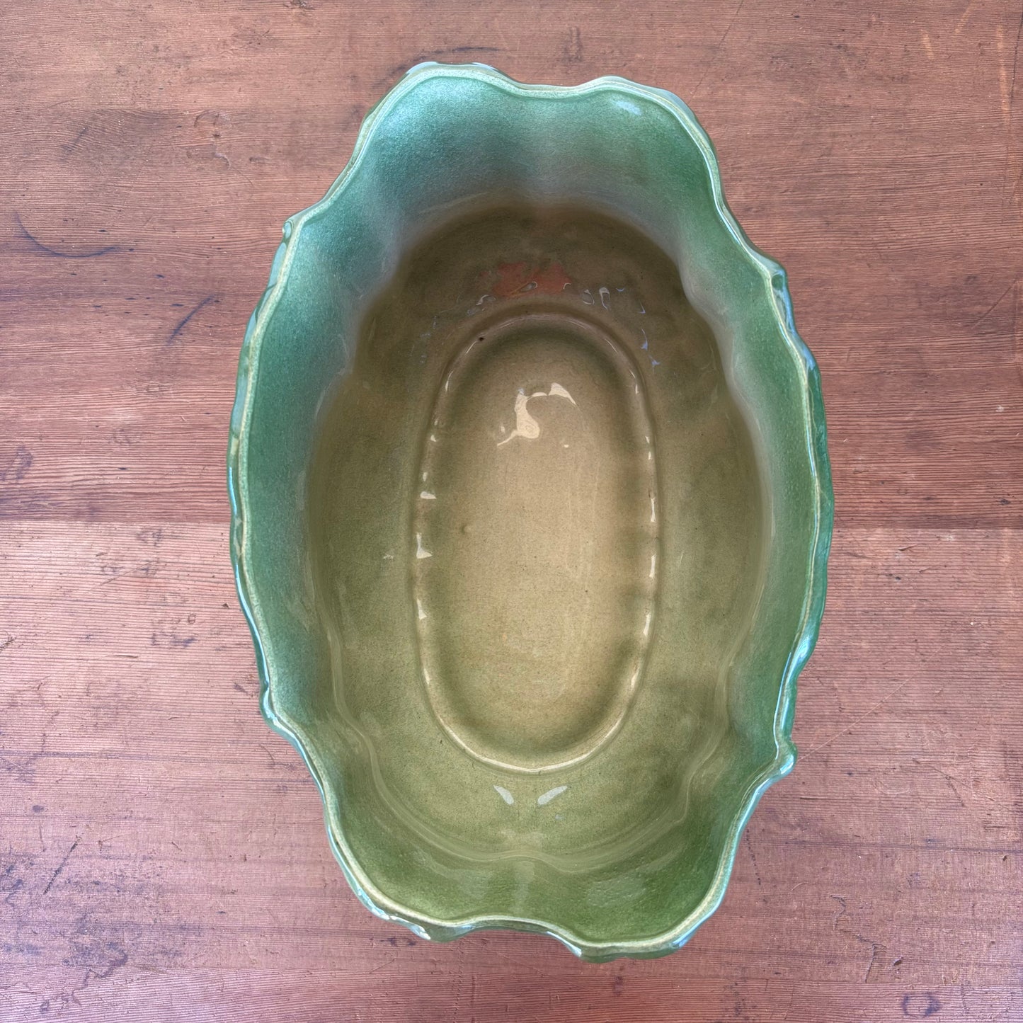 Staffordshire England Green Planter / Jardiniere