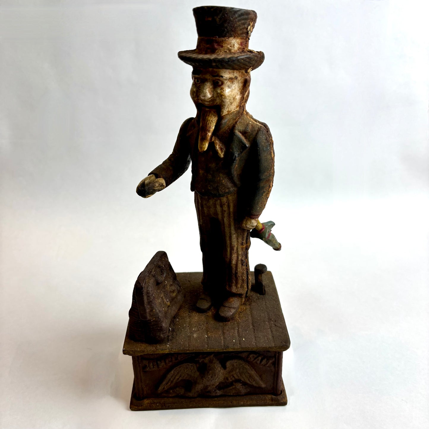 Antique Cast Iron Mechanical Bank – “Uncle Sam” (c. 1886, Shepard Hardware Co.)