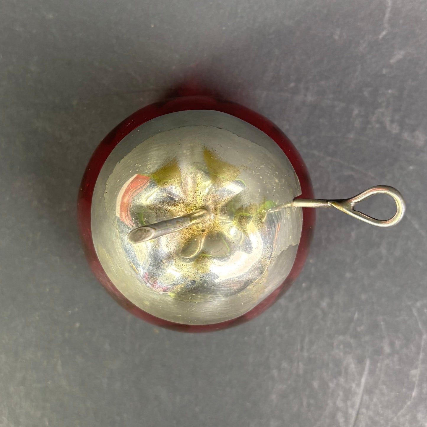 Vintage Ruby Red Glass Apple Preserve Pot with EPNS Lid & Spoon