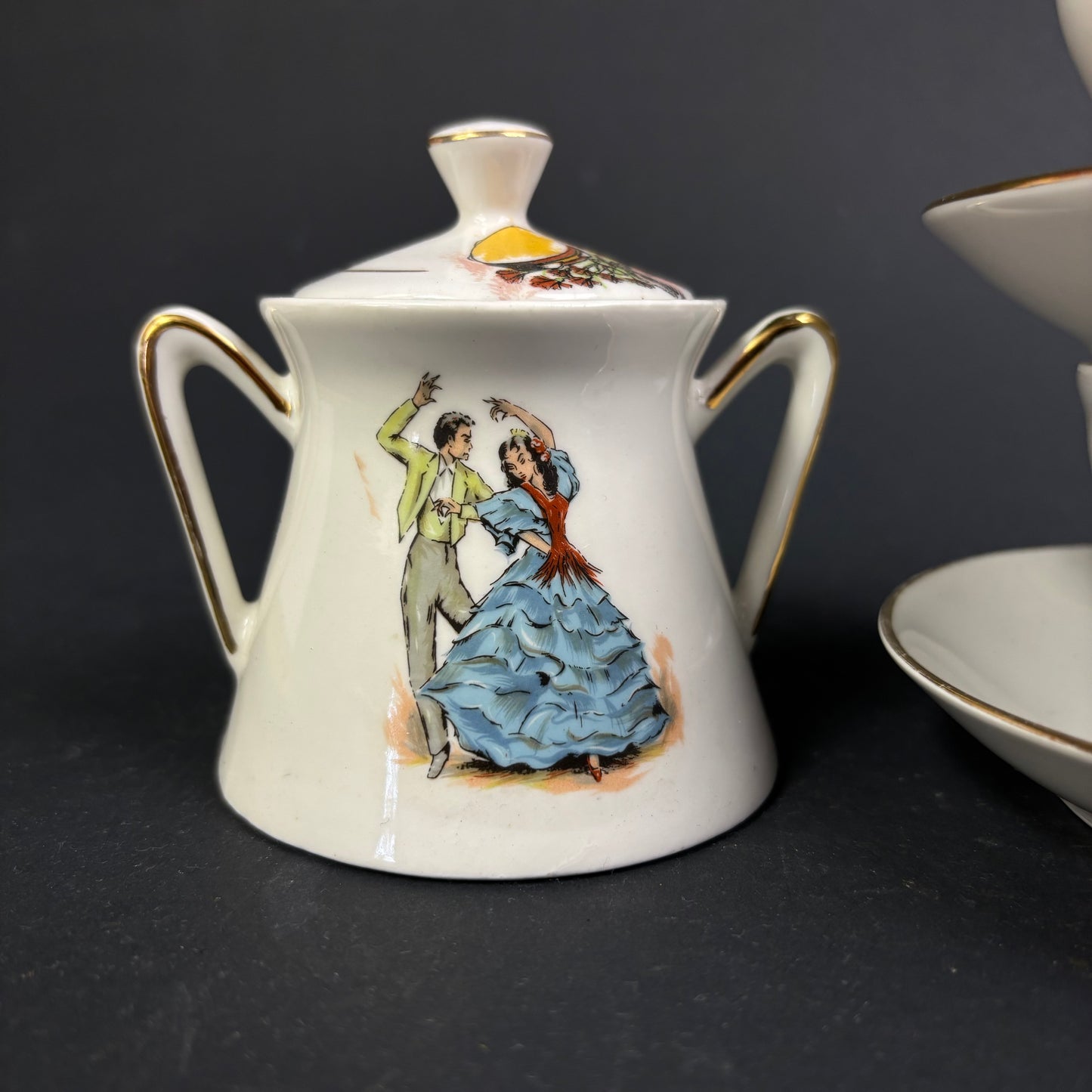 Vintage Spanish Flamenco Tea Set – 6 Piece