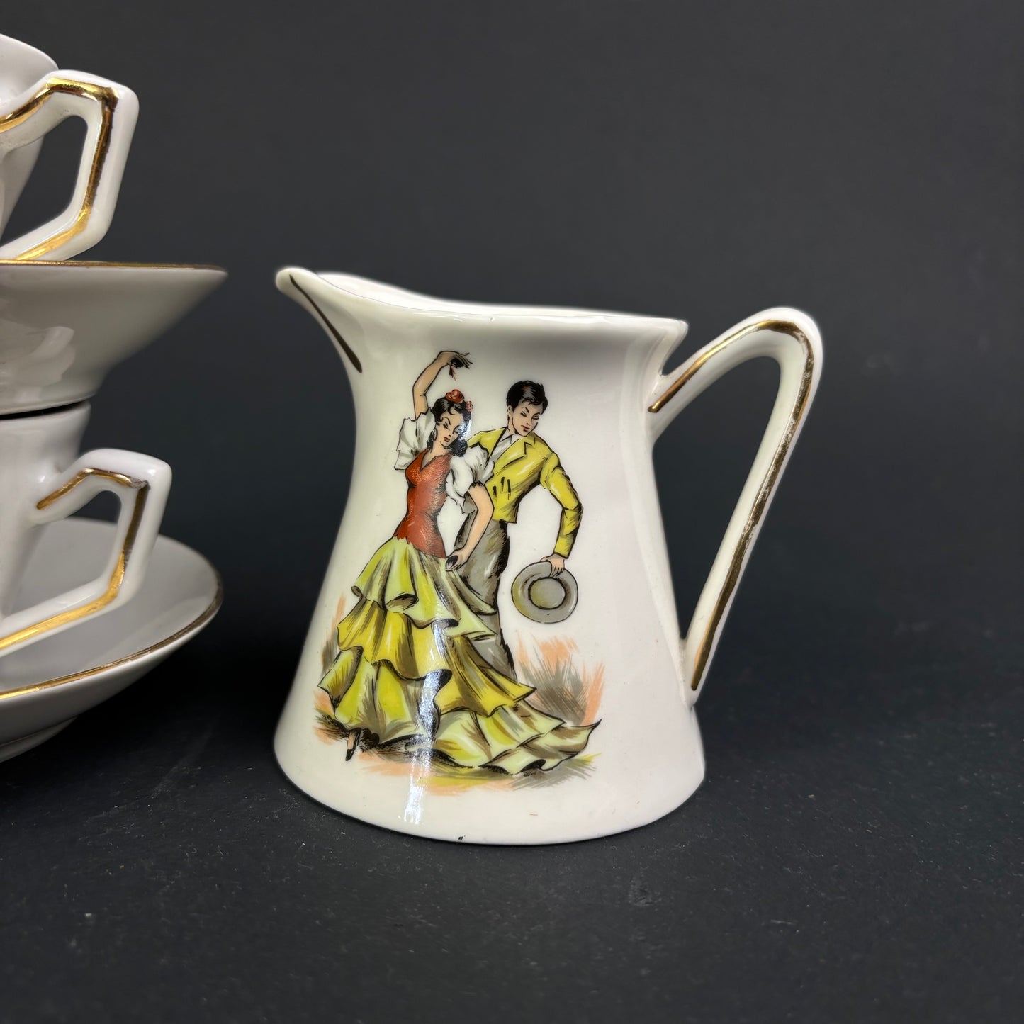 Vintage Spanish Flamenco Tea Set – 6 Piece