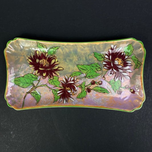 Royal Doulton "Chrysanthemum" D6290 Art Deco Sandwich Serving Plate – Hand Decorated