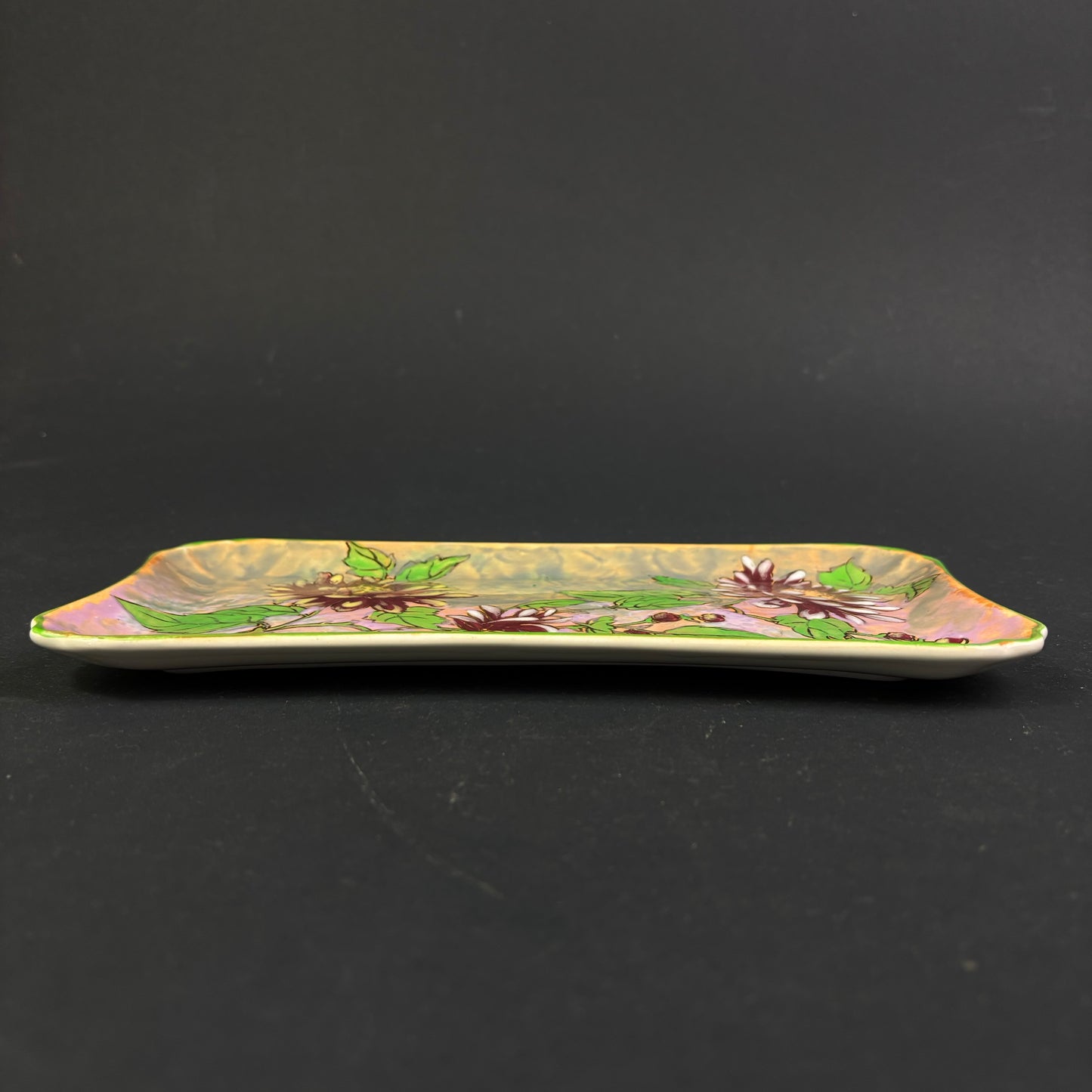 Royal Doulton "Chrysanthemum" D6290 Art Deco Sandwich Serving Plate – Hand Decorated