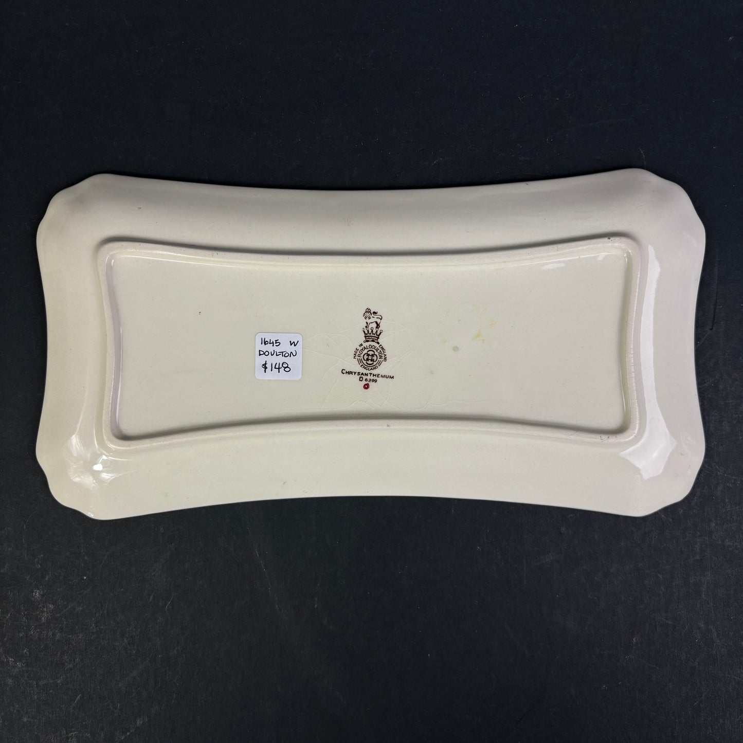 Royal Doulton "Chrysanthemum" D6290 Art Deco Sandwich Serving Plate – Hand Decorated