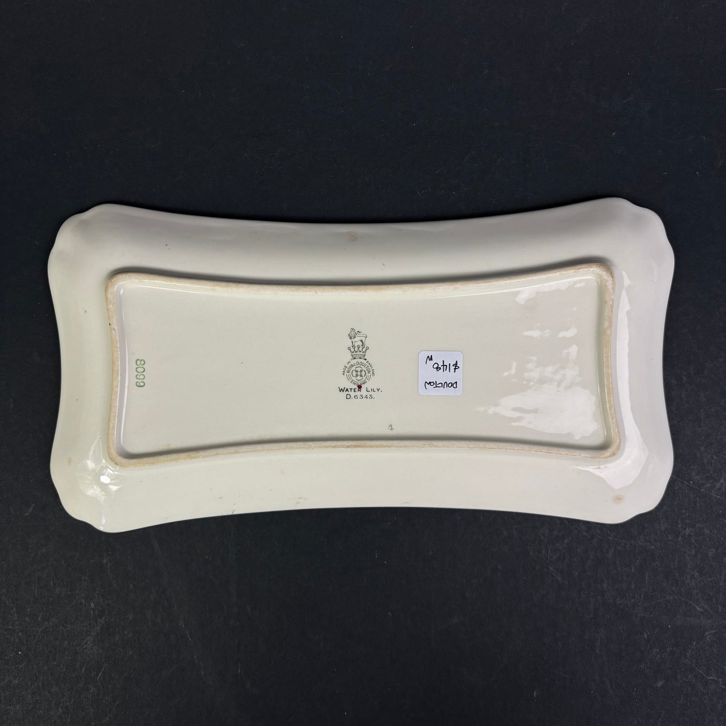 Royal Doulton "Water Lily" D6343 Art Deco Sandwich Serving Plate – Hand Decorated