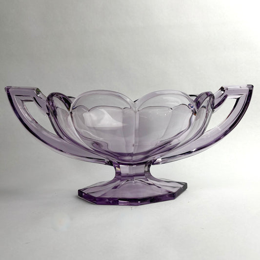 Large Amethyst Glass Vase by Crown Crystal Glass Australia