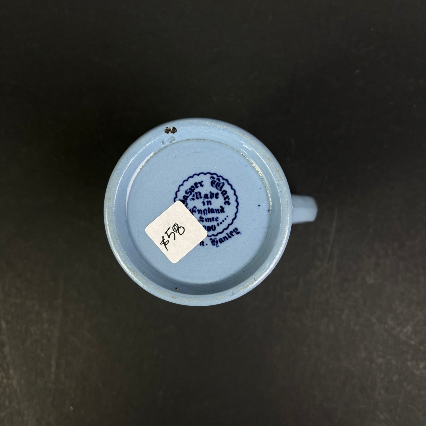 Wedgwood Jasperware Pale Blue Cream Jug – Hunting Scene – Made in England