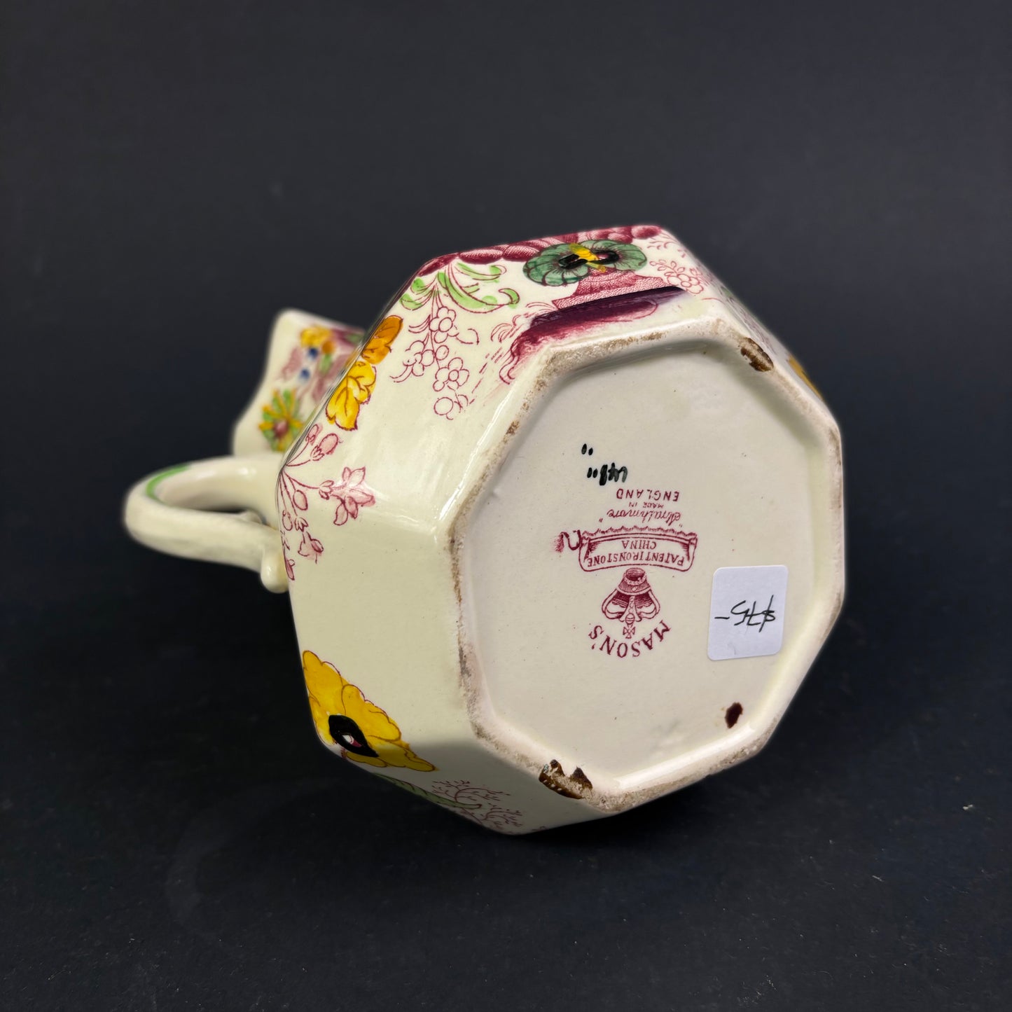 Antique Mason's Ironstone Mandarin Jug – Patent Ironstone China – England