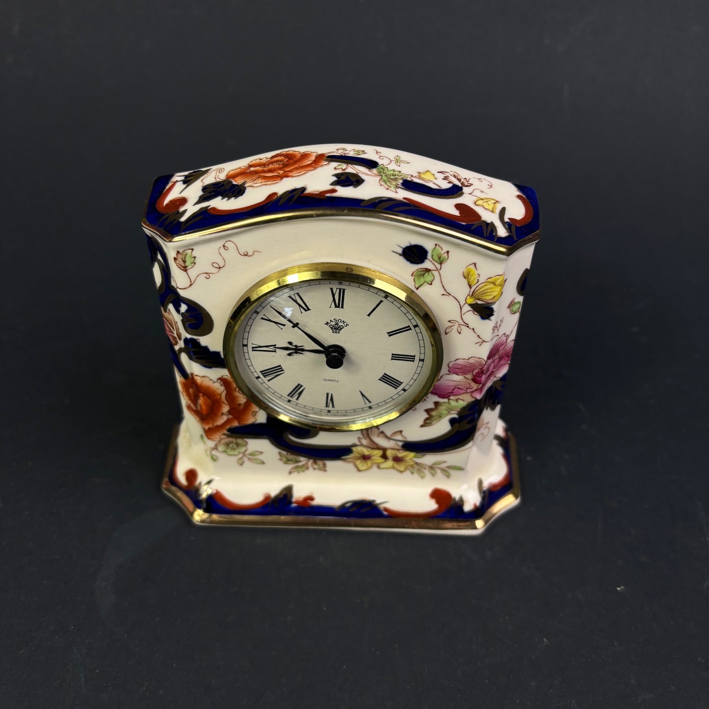 Vintage Mason's Ironstone Mandalay Quartz Mantel Clock – Made in England
