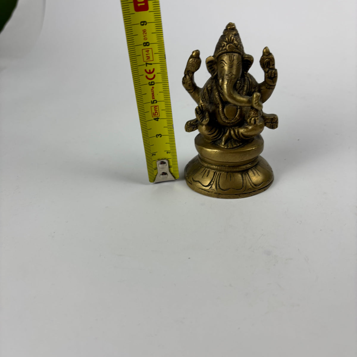 Small brass Ganesha figurine view 3