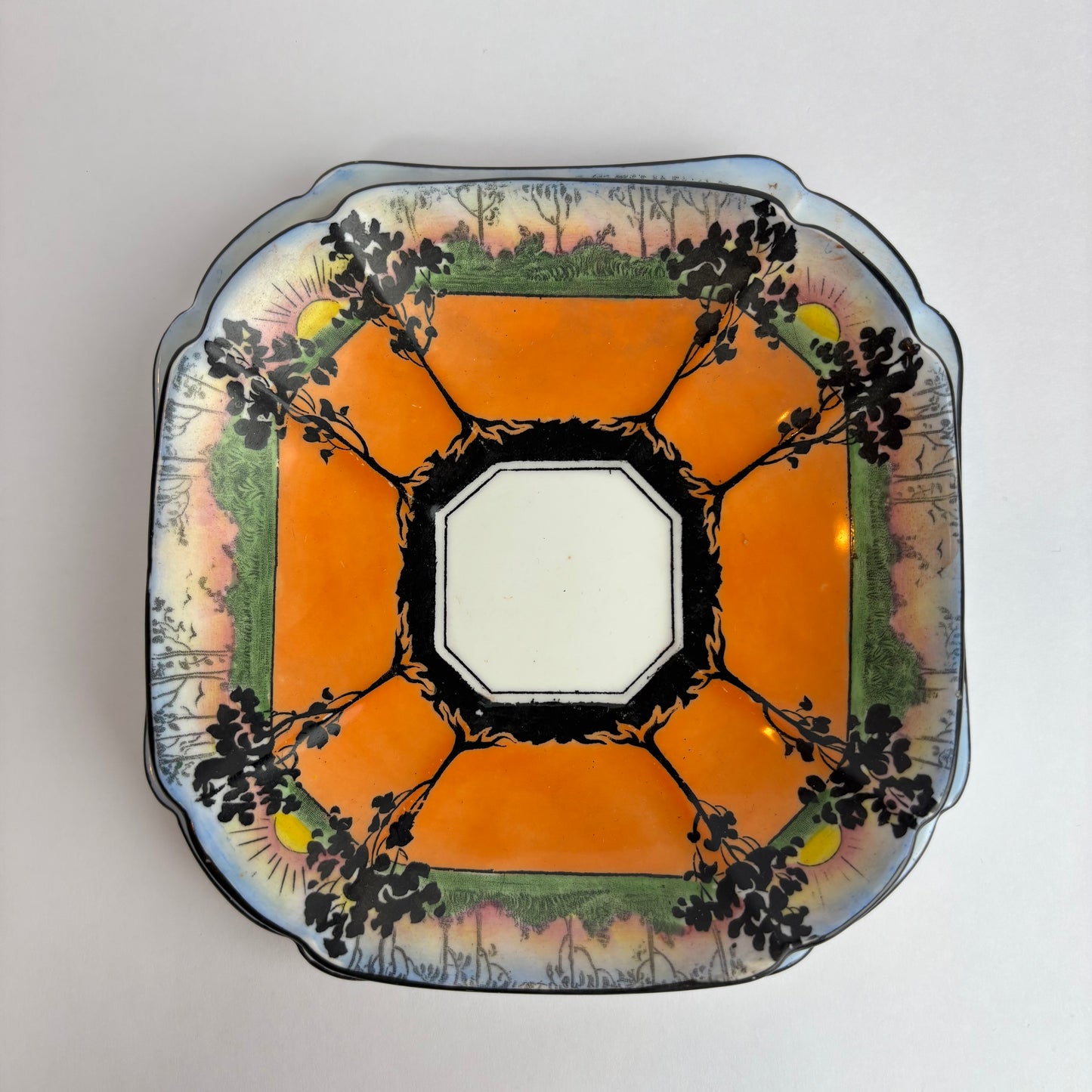 Shelley “Sunset & Trees” Trio, Queen Anne Shape (c.1930s)