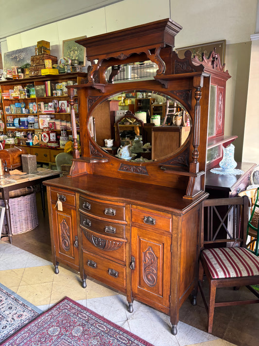 Victorian Walnut Mirror-back sideboard