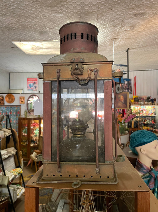 Neptune Copper & Brass Ship Oil Lantern Industrial