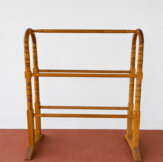 Vintage Edwardian Style Timber Towel Rail