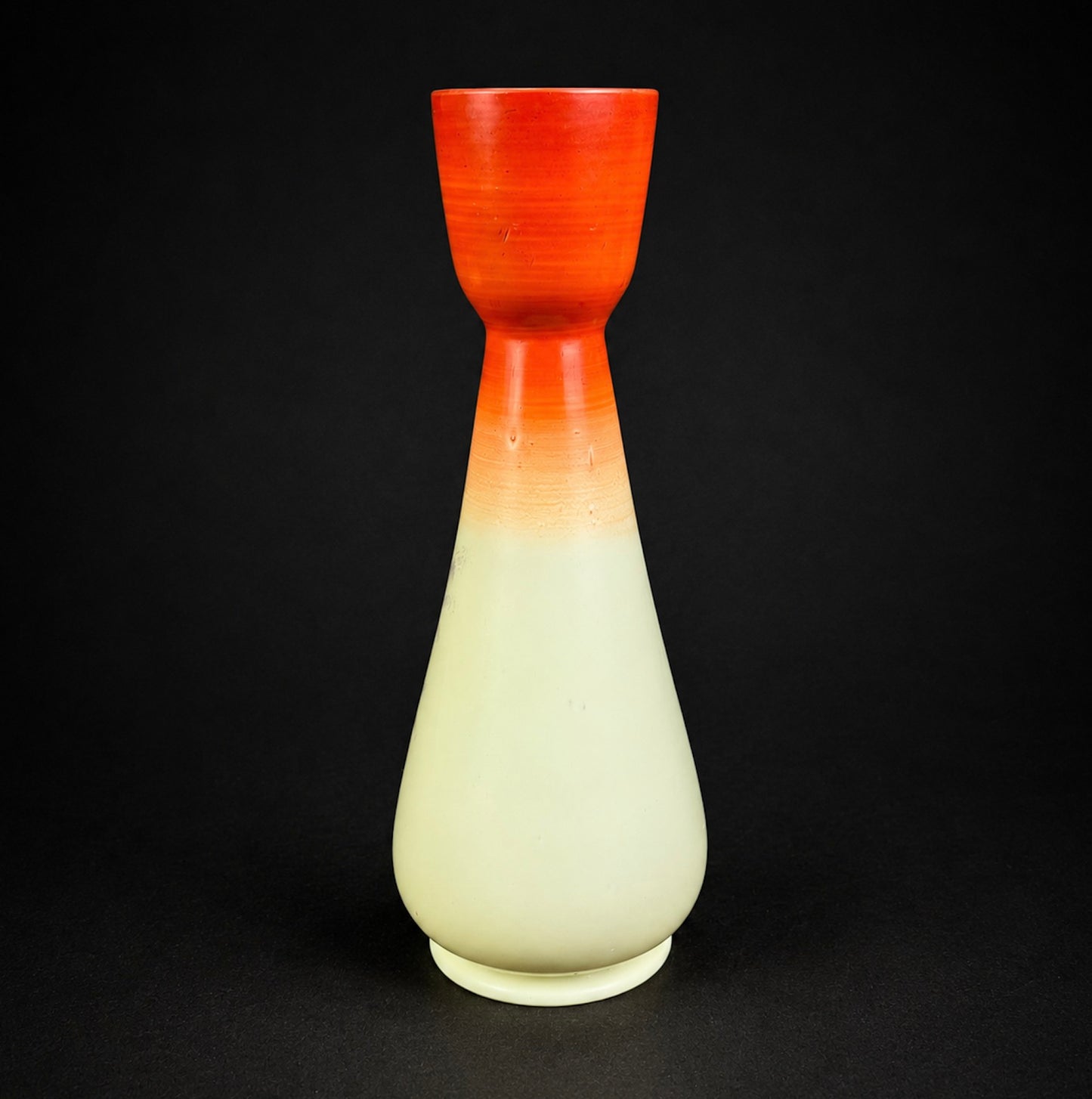 Victorian Bohemian Uranium Opaline Enamelled Vase c.1890–1905