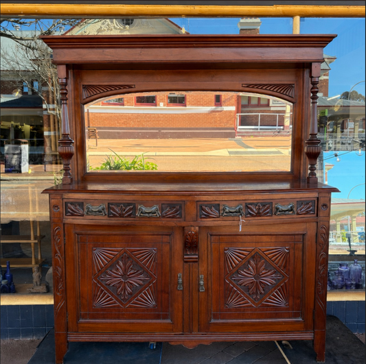 French Art Deco sideboard with mirror back, c.1925–35